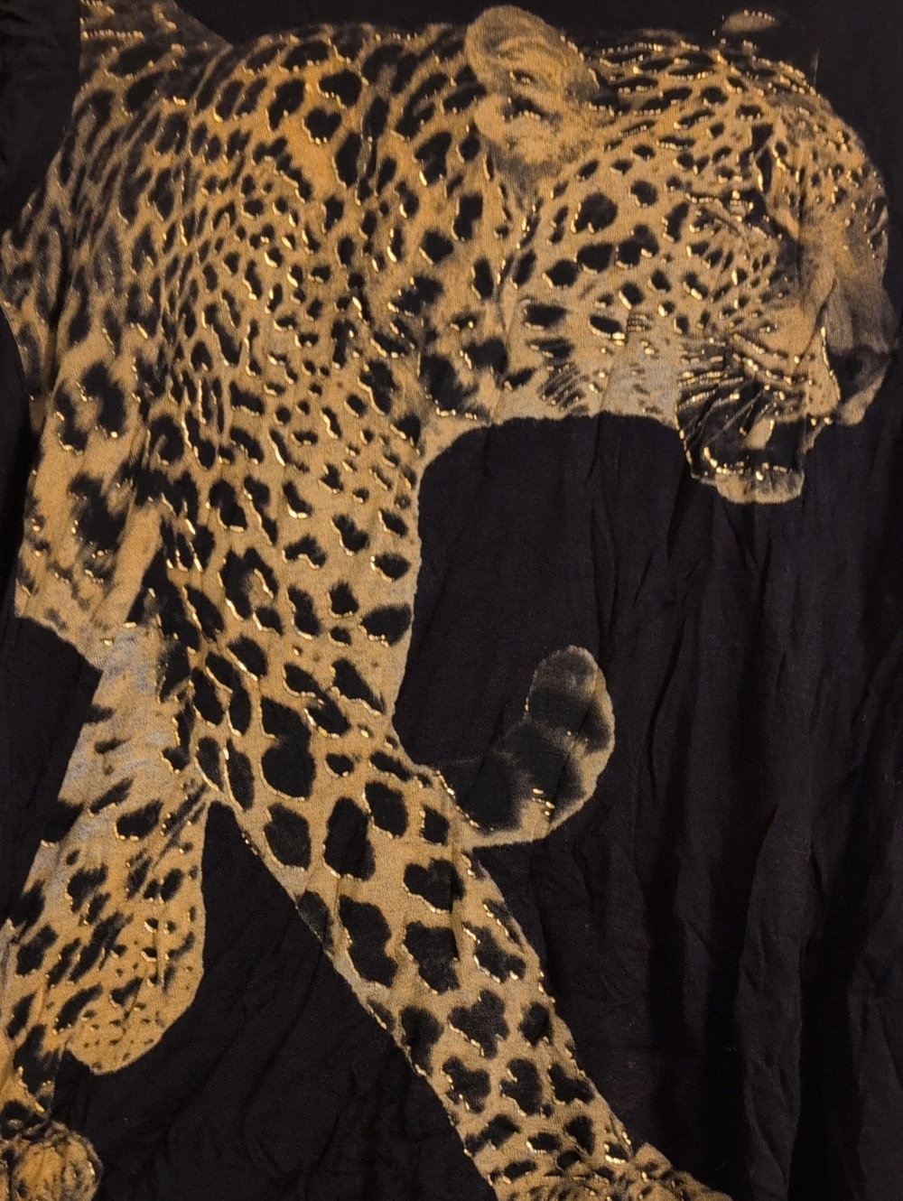 Gold Leopard Print T-shirt